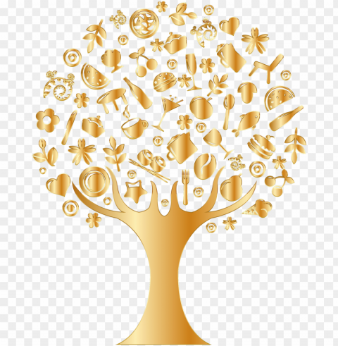 clipart freeuse library gold abstract no - golden tree with leaf variety golden tree PNG Isolated Subject on Transparent Background