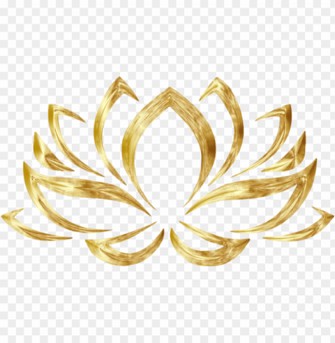 clipart goldenized lotus flower lotus flower clipart - gold lotus flower Isolated PNG Graphic with Transparency