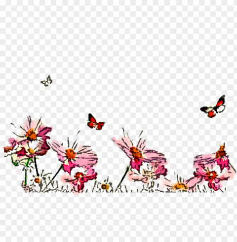 clipart grass butterfly - high resolution flowers watercolor PNG transparent designs PNG transparent with Clear Background ID 270c1084