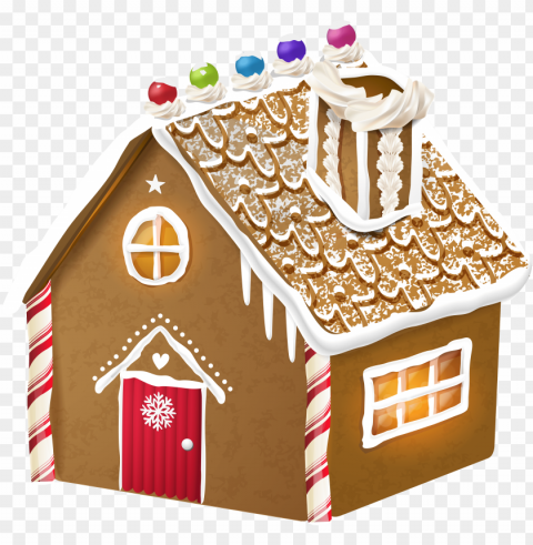 clipart info house h - gingerbread house Isolated Character on HighResolution PNG
