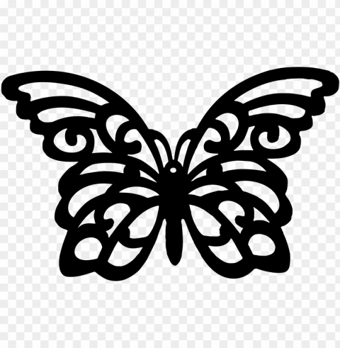 clipart line art big image - silhouette of a butterfly PNG files with no royalties