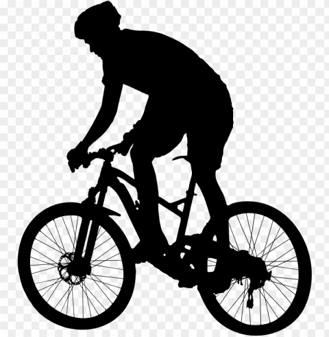 clipart - mountain biker silhouette Transparent graphics PNG