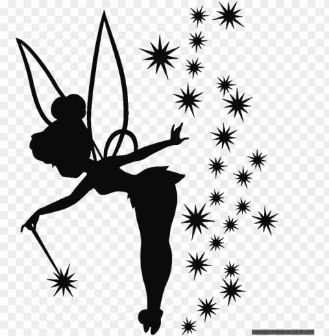 clipart pumpkin fairy - tinkerbell silhouette Isolated Artwork on HighQuality Transparent PNG