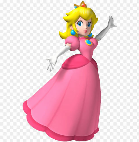 clipart royalty free stock peaches clipart mario - princess peach hair Isolated Character on Transparent PNG