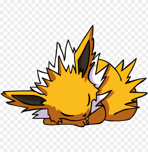 clipart stock by sociallyawkwardshya on deviantart - cute jolteon Transparent Background PNG Isolated Icon
