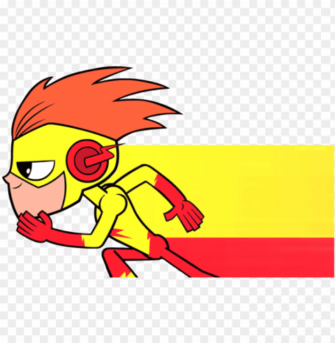 clipart stock teen titans go kid running by miniscooby - teen titans go kid flash runni High-definition transparent PNG