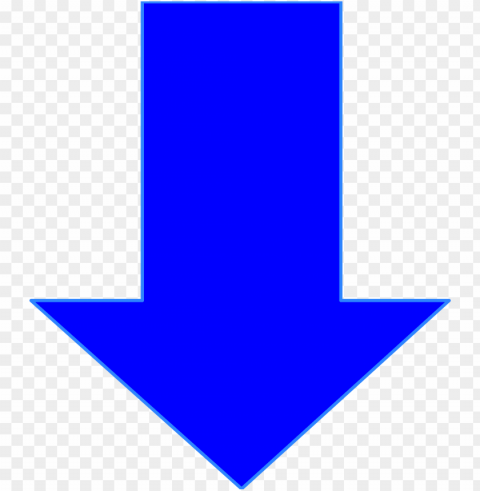 clipart - blue arrow dow Transparent PNG Isolated Item with Detail