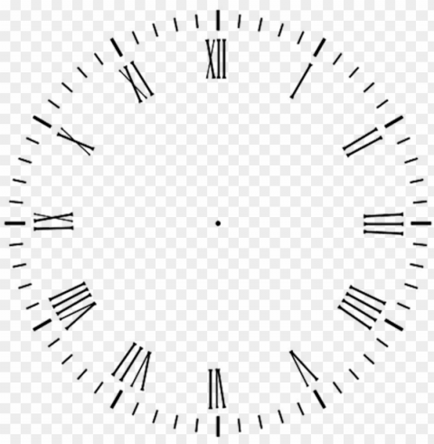 Clock Face - Template For Clock Hands Transparent PNG Graphics Library