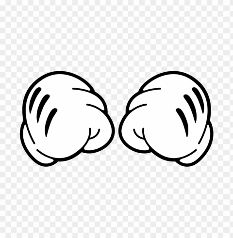 closed fists mickey's hands PNG images for advertising
