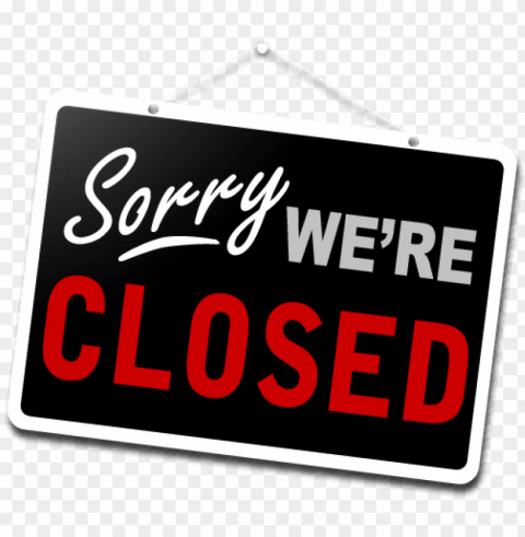 closed-sign - closed for business Transparent PNG Object Isolation
