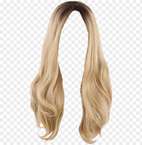clothes - wigs - balayage blonde lace front wig synthetic PNG images no background