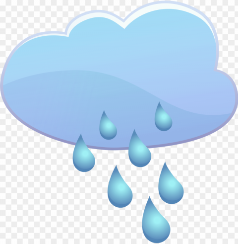 Cloud And Rain Drops Weather Icon - Rain PNG With Transparent Background For Free