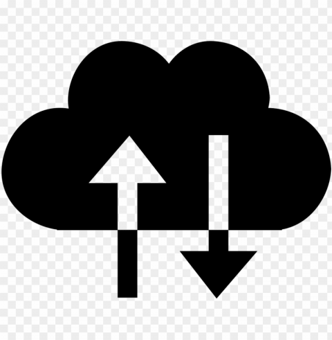 cloud exchange symbol with up and down arrows couple - cloud up down ico PNG no watermark