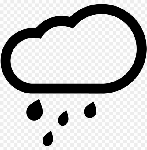 cloud with rain drops comments - rai Isolated Object in Transparent PNG Format