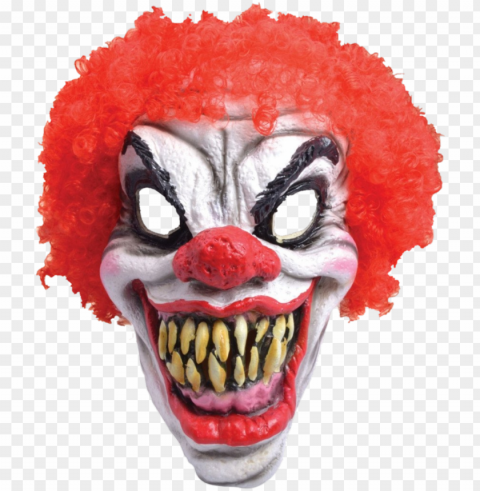 clown scary horror mask scare face fright fear gear - mascaras de terror de payasos Transparent PNG Object with Isolation