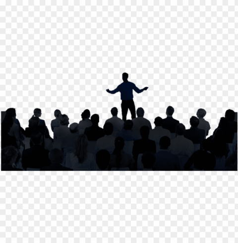coaching - audience sitting silhouette PNG Graphic with Clear Background Isolation