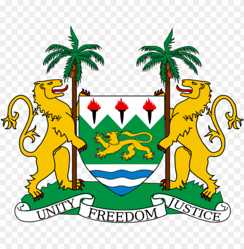 coat of arms of sierra leone - government of sierra leone logo Isolated Item on Clear Transparent PNG