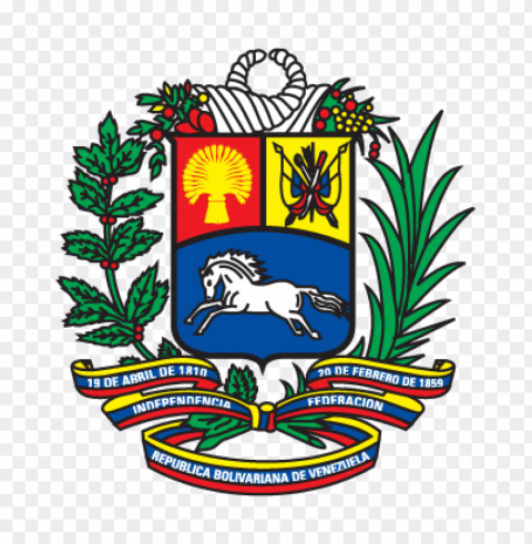 coat of arms of venezuela logo vector free Transparent PNG Isolated Design Element