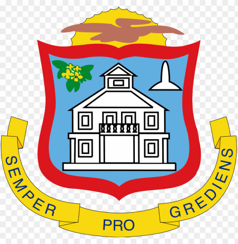 coat of arms - st maarten coat of arms PNG Image Isolated on Transparent Backdrop