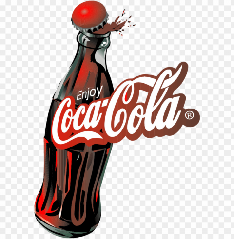 coca cola bottle logo Transparent PNG Isolated Design Element