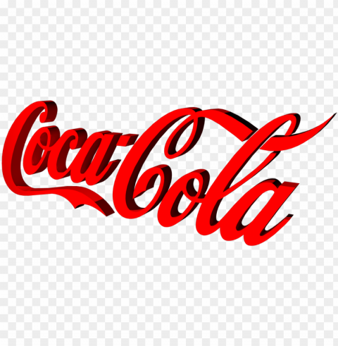 coca cola logo image - coca cola logo 3d Isolated Element on Transparent PNG