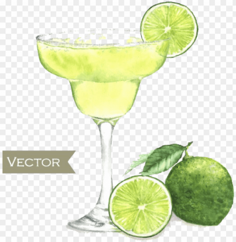 cocktail martini painting fresh - watercolor cocktails Transparent Background PNG Isolated Graphic