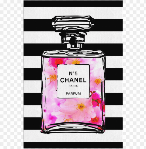 coco chanel no 5 perfume wrapped canvas boho art - chanel no 5 PNG Image with Transparent Isolated Graphic Element