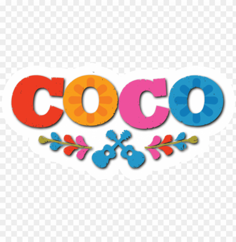 coco - coco pelicula logo Isolated Item on Clear Background PNG
