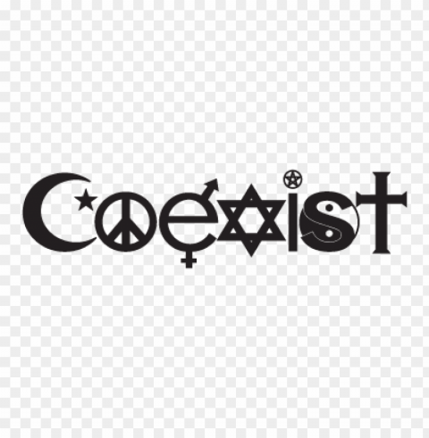 coexist logo vector download free Isolated Item with Transparent PNG Background