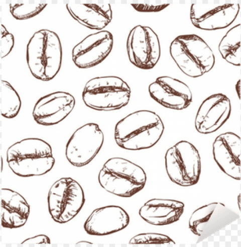 coffee bean pattern including seamless on white background - coffee bean patter PNG files with transparent canvas collection