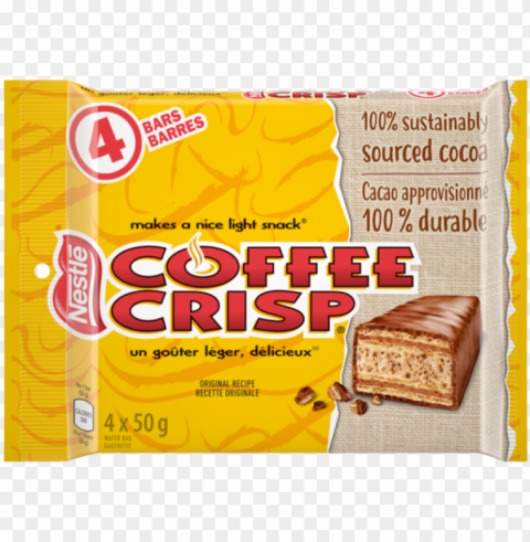 coffee crisp nestle chocolate cocoa candy bar 4x50 Isolated Illustration in HighQuality Transparent PNG