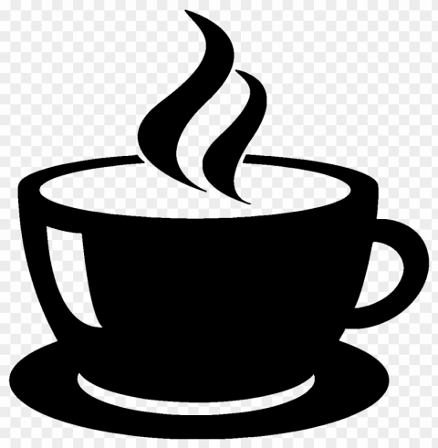coffee cup tea black silhouette icon PNG cutout
