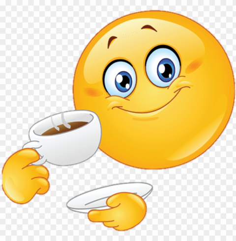 coffee-smiley - emoji drinking coffee PNG images with no background assortment