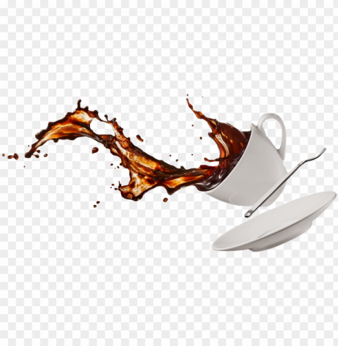 coffee spill Isolated Graphic Element in Transparent PNG