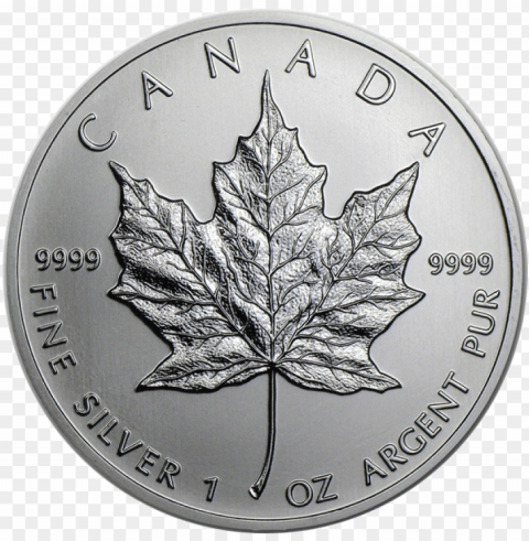 coinimg canadian mapleleaf silver2 - canada 1 oz silver maple leaf PNG images for graphic design