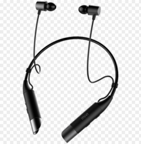 collar wireless earphones - mivi collar bluetooth earphones Isolated Design Element in Transparent PNG