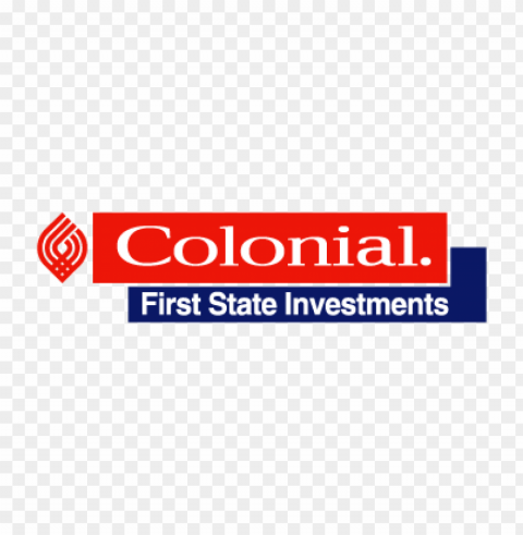 colonial first state vector logo Isolated Item on Clear Transparent PNG