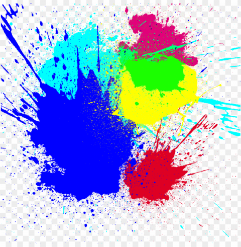 color ink splatter Isolated Design Element in Clear Transparent PNG