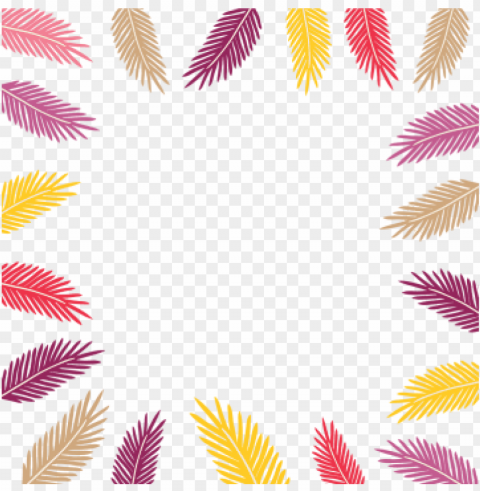 color marco de hoja Isolated Design Element in Transparent PNG