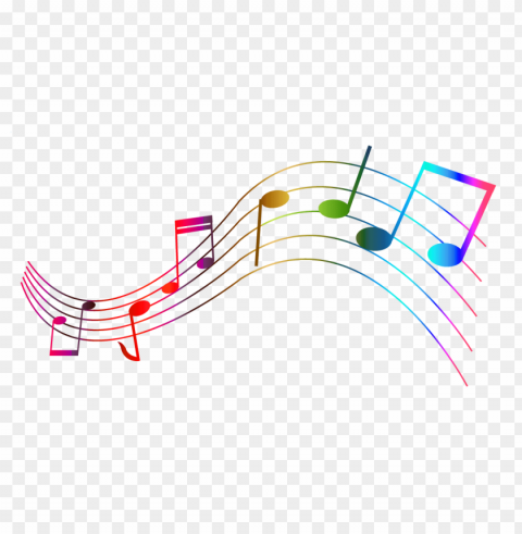 color music notes Isolated Design on Clear Transparent PNG PNG transparent with Clear Background ID 93e36e21