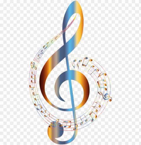 color music notes Isolated Element on Transparent PNG PNG transparent with Clear Background ID bf9ad330