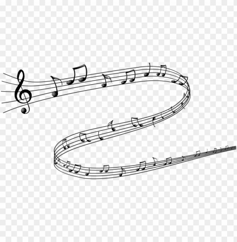 color music notes PNG Image with Isolated Icon