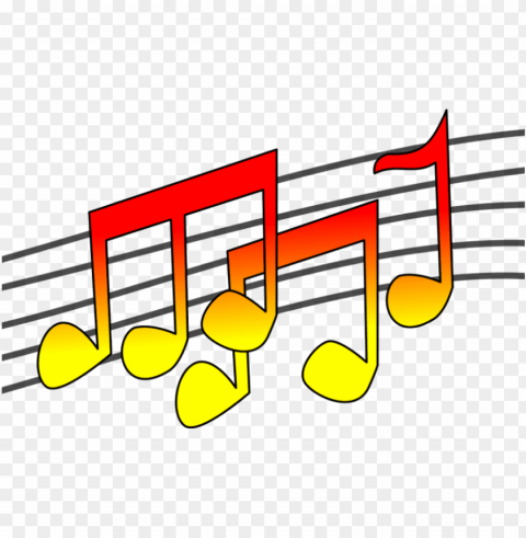 Color Music Notes PNG Image With Isolated Subject