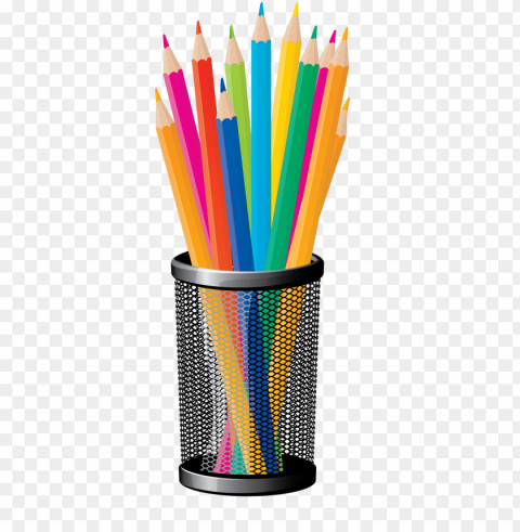color pencil PNG images with transparent elements pack