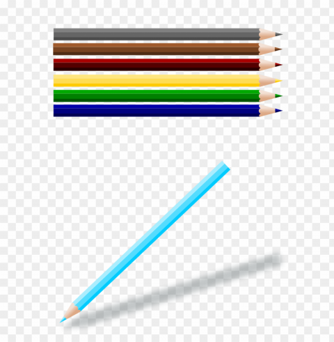 color pencil High-resolution PNG images with transparency wide set