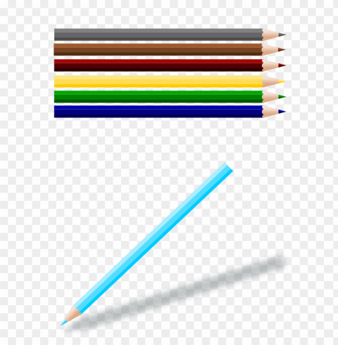 Color Pencil High-resolution PNG Images With Transparency Wide Set