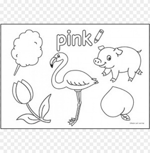 color pink coloring pages Clear image PNG