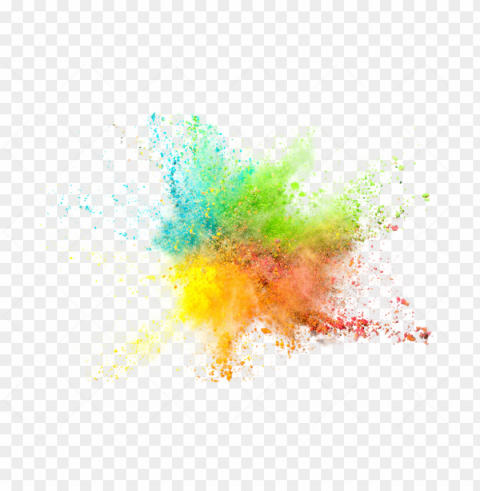 color powder explosion Isolated Character in Transparent PNG