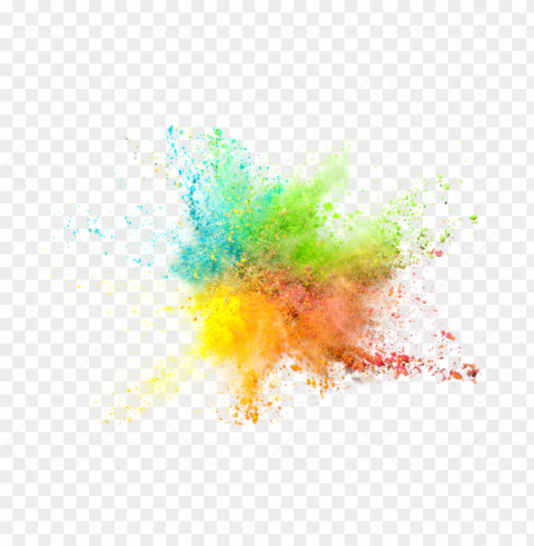 Color Powder Explosion Isolated Character In Transparent PNG