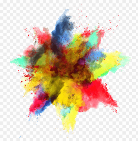 color powder explosion Isolated Character on HighResolution PNG